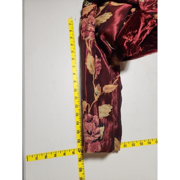 Vtg Coldwater Creek Floral Jacket Womens Small Brocade Tapestry Blazer Roses - Picture 16 of 16